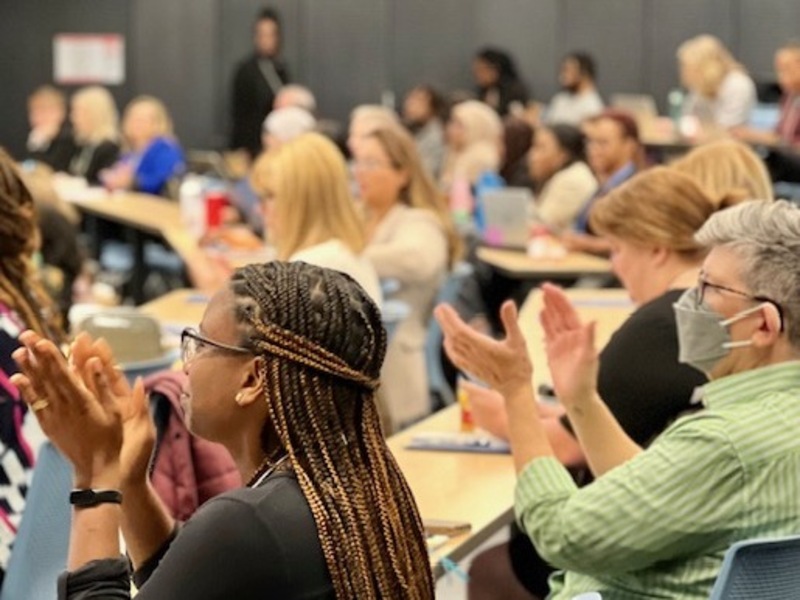 Audience applauds at the Enhancing Equity in Ontario Elementary Education in Ontario Elementary Education Symposium