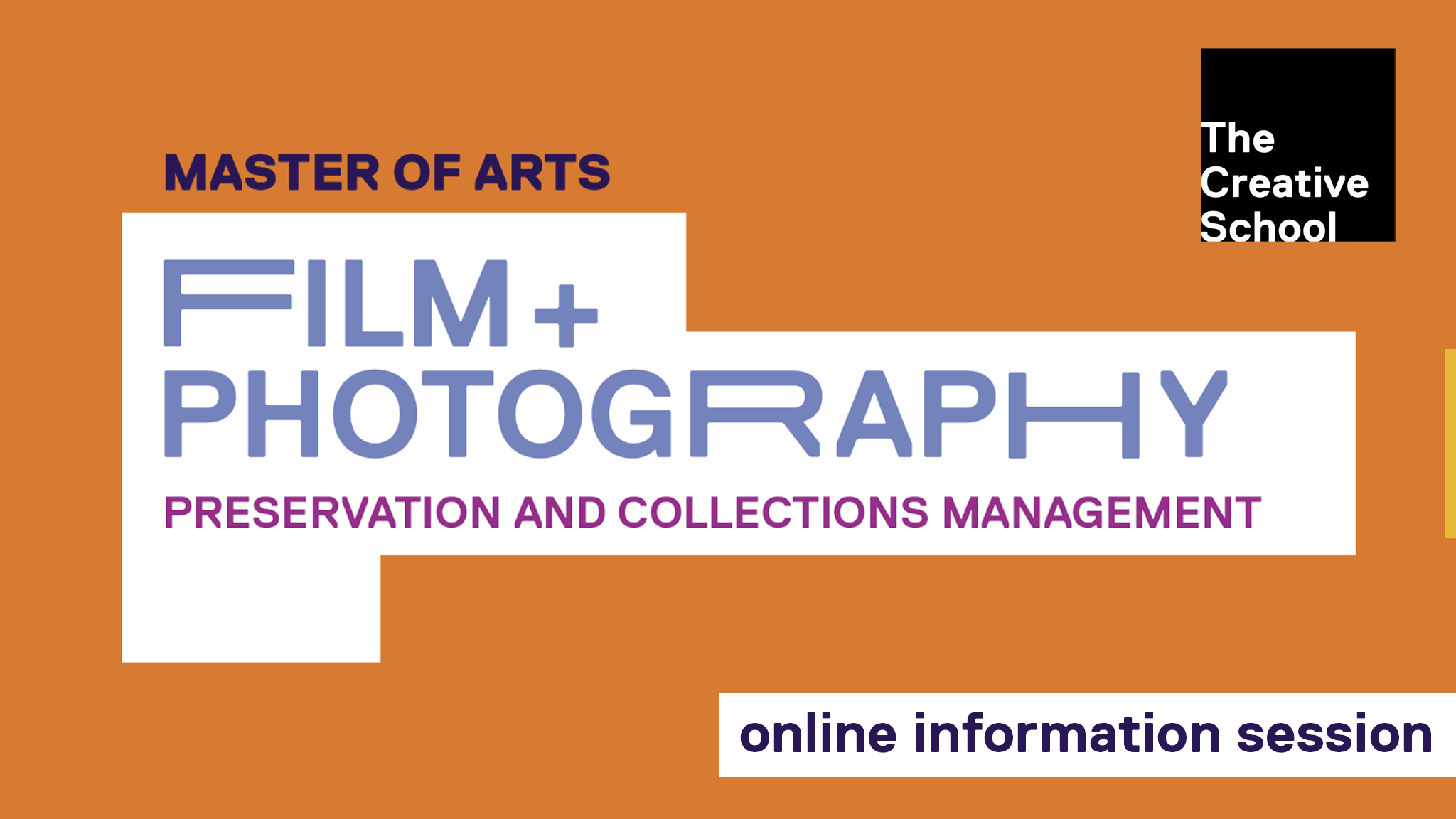 Film + Photography Preservation and Collections Management  program information session 