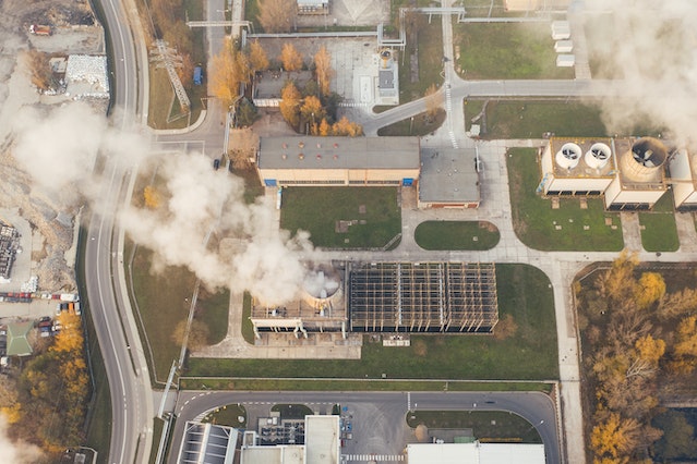 Aerial view of buildings
