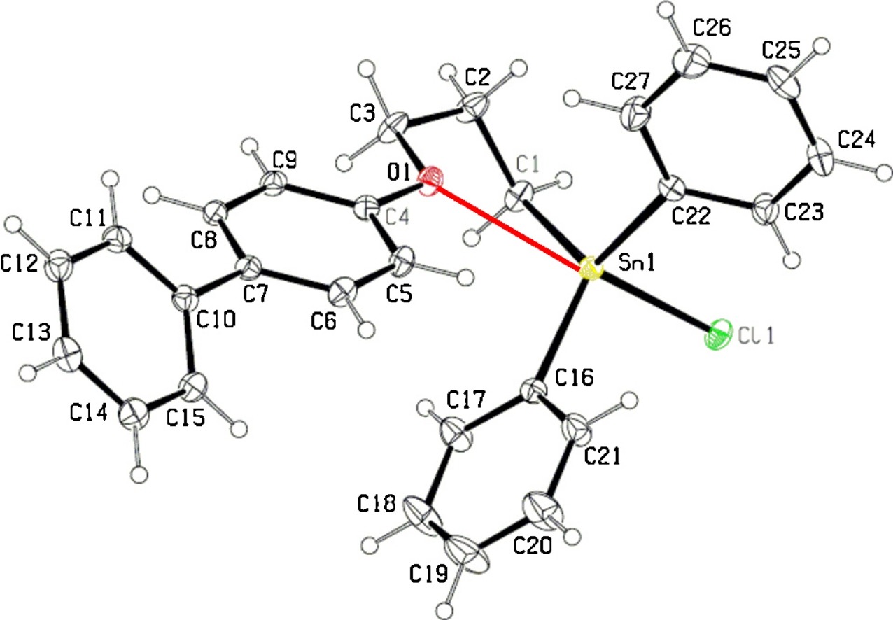 Crystal structure of a hypercoordinate tin compound
