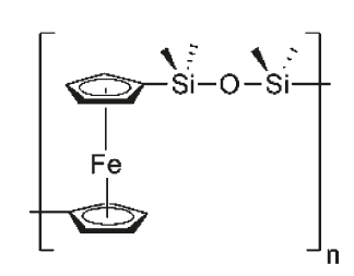 A ChemDraw of a polyferrocenyldisiloxane