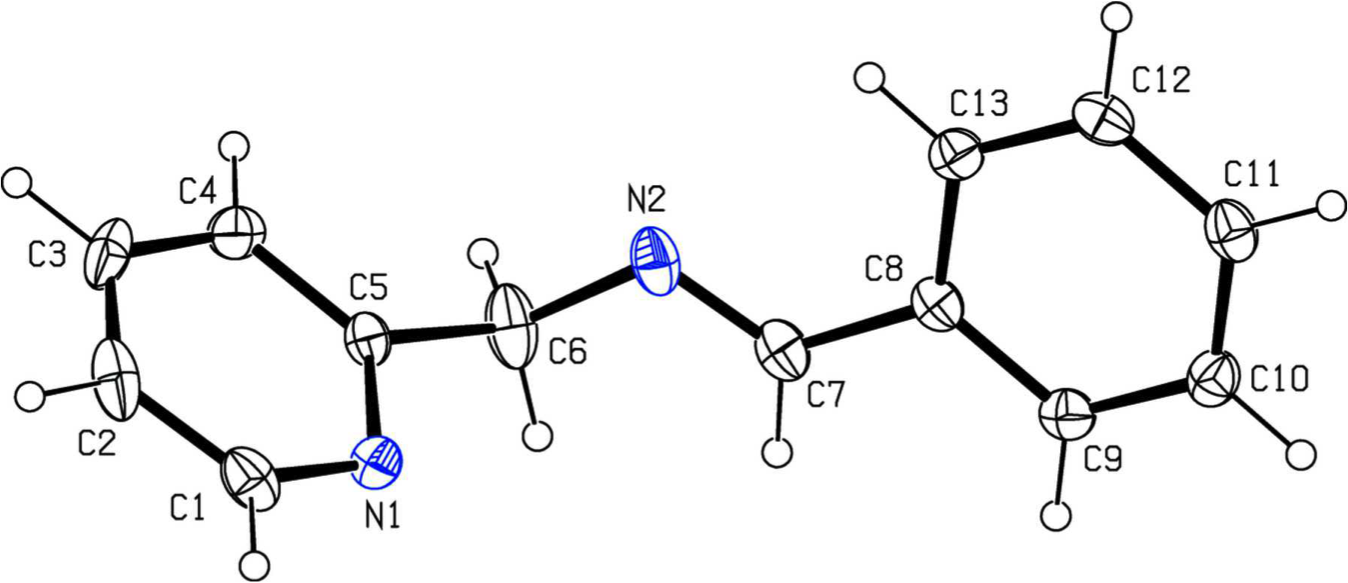 Crystal structure of (E)​-​(benzylidene)​(pyridin-​2-​ylmethyl)​amine