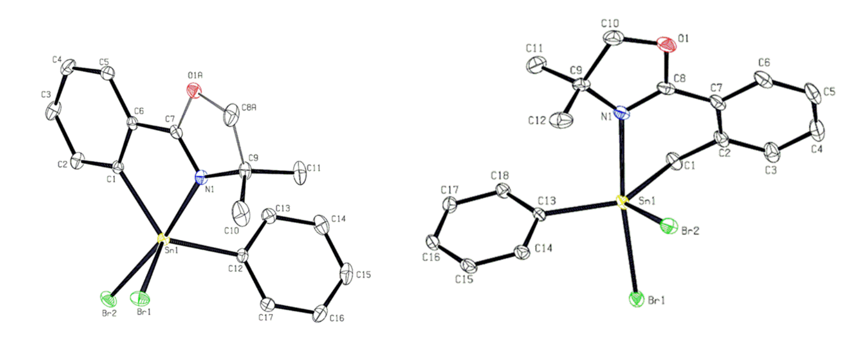 Crystal structures of two oxazoline polystannanes