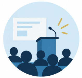 A speaker podium