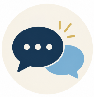two text bubbles