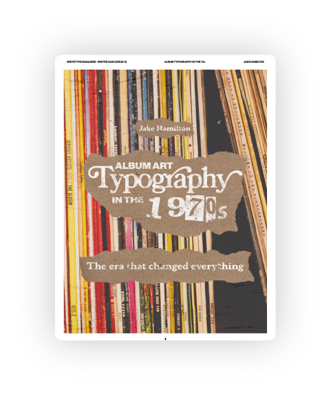 Album Art Typography in the 1970s - Magazine Cover