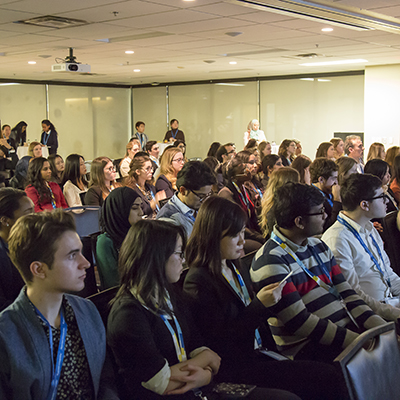 An audience at GCM's colloquium event.