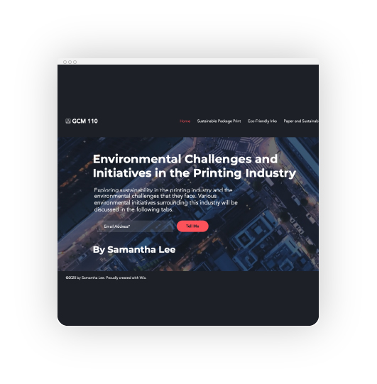 Environmental Challenges and Initiatives in the Printing Industry - Website Preview