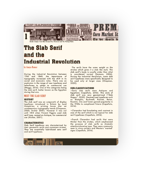 The Slab Serif and the Industrial Revolution - Editorial Preview