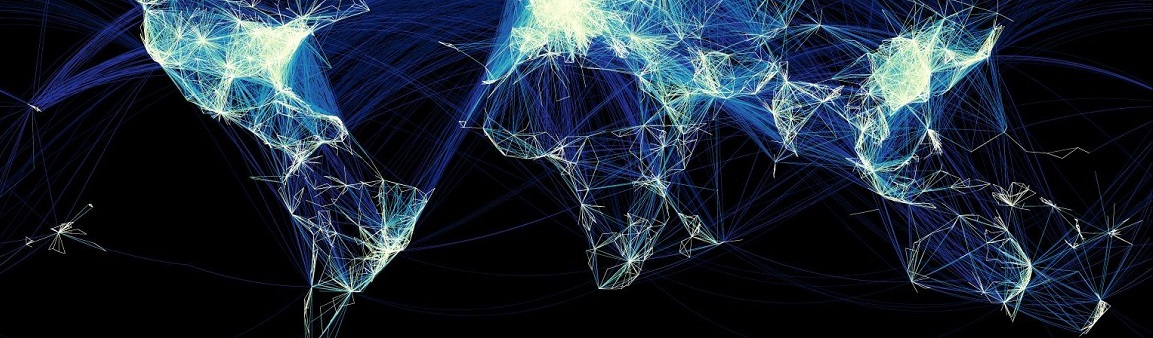 Michael Markieta's global flights map, southern hemisphere