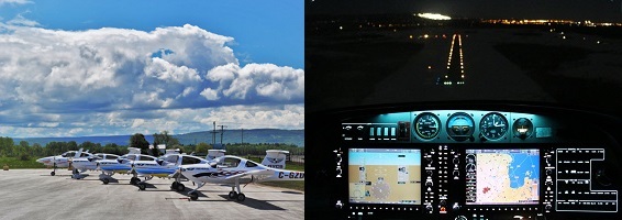 Genesis Flight College fleet and night flight photos