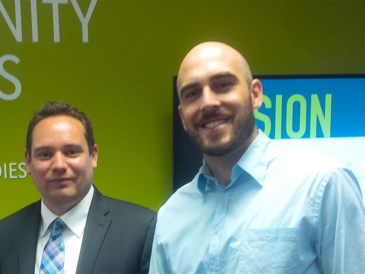Ryerson Planning Alumni Association executives (l to r) Christopher Dunn and Taras Sakac