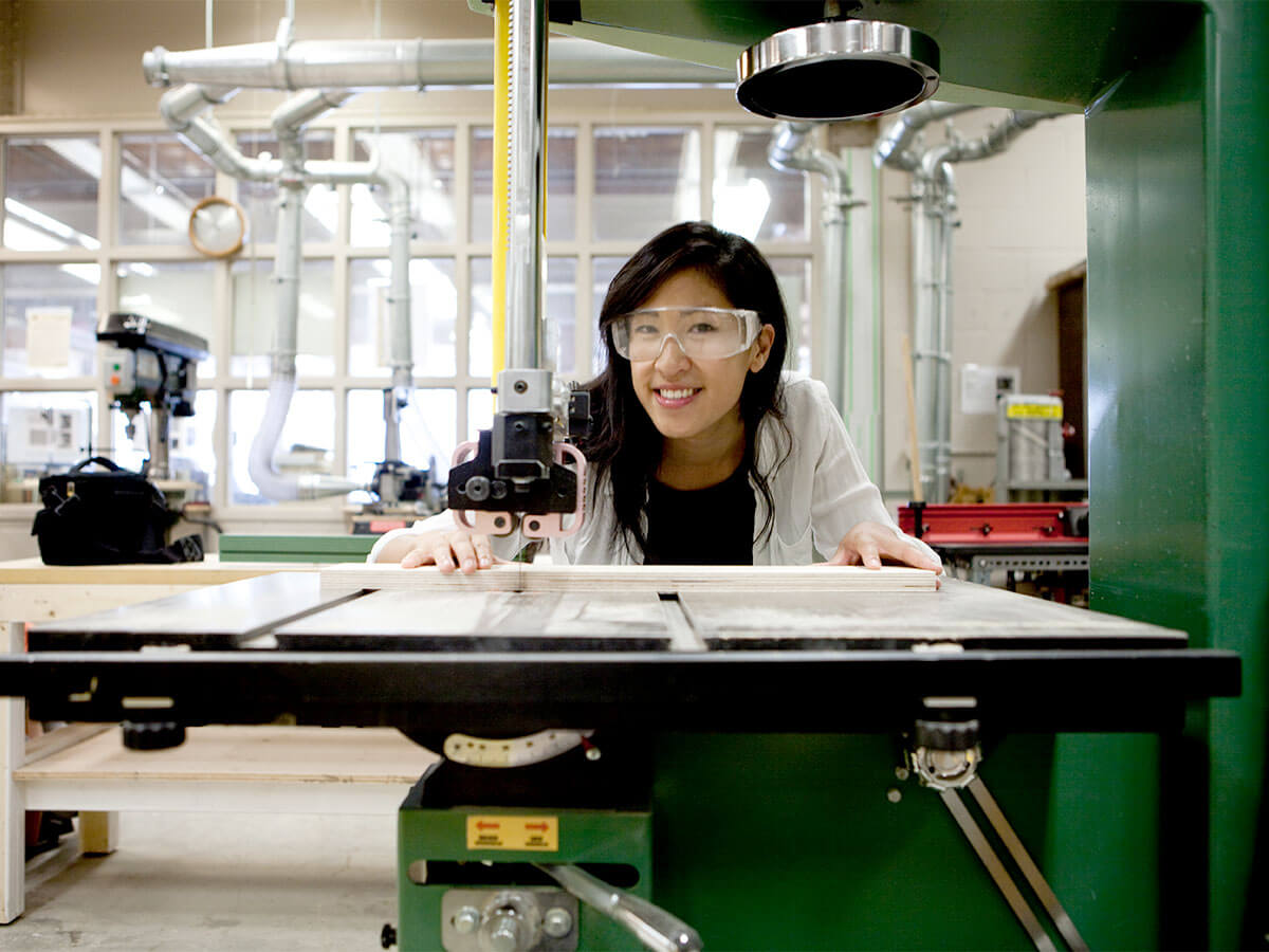 Melissa Poon working in the studio