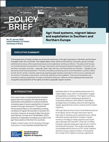 Policy Brief 10: Agri-food systems, migrant labour and exploitation in Southern and Northern Europe