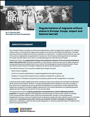 Policy Brief 11: Regularization of migrants without status in Europe: Scope, impact and lessons learned