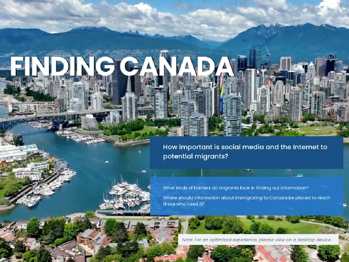 Finding Canada website graphic