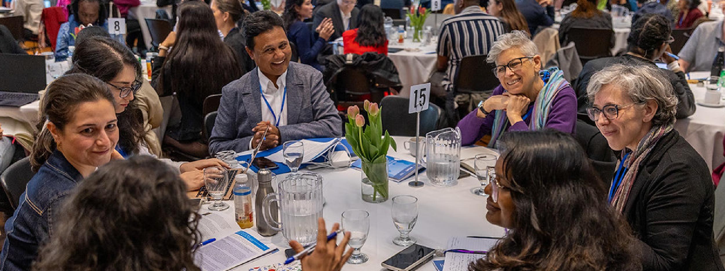 Conference room with discussion table