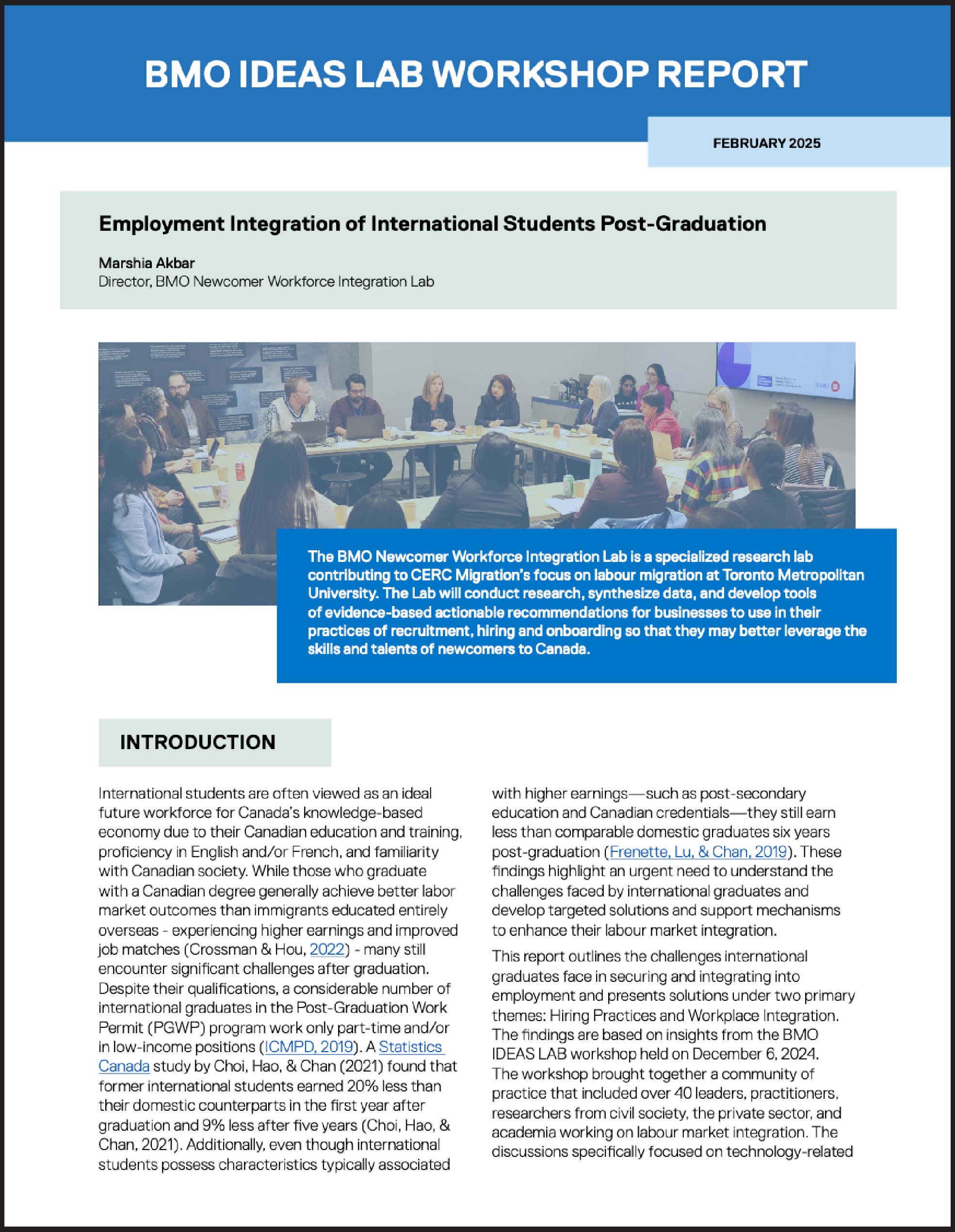 BMO Ideas Lab Workshop Report Feb 2025