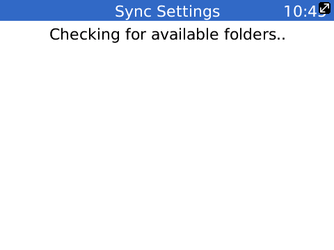 Screenshot of Sync Settings