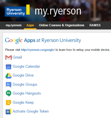 Screenshot of Apps Page