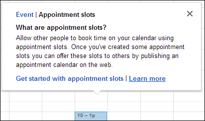 Appointment Slots