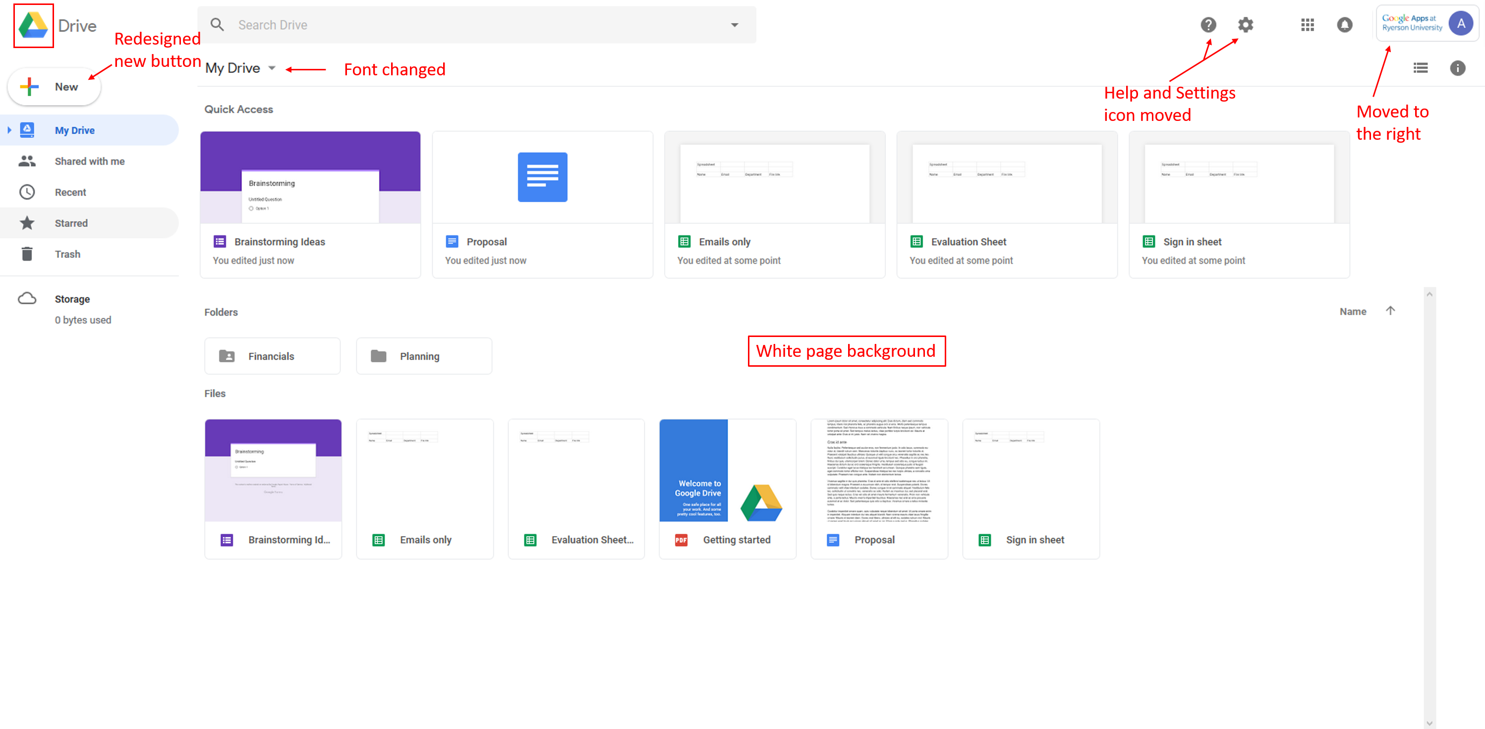 Google Drive UI Update Google Workspace Toronto Metropolitan 