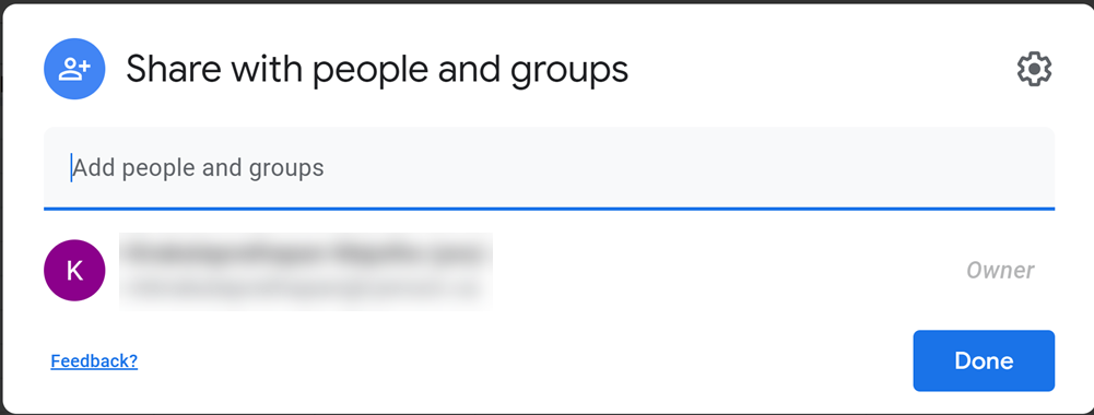 Share with people and groups in Google Drive