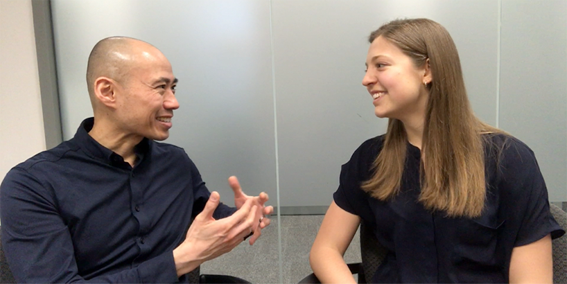 Dr. Wilson Leung speaks with Adrienne Tsandelis from nutrition communication MHSc