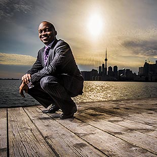 Adedoyin Adesemowo at Toronto Beaches boardwalk