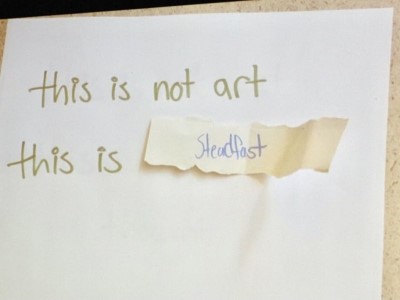 Video Still: This is not art, this is steadfast