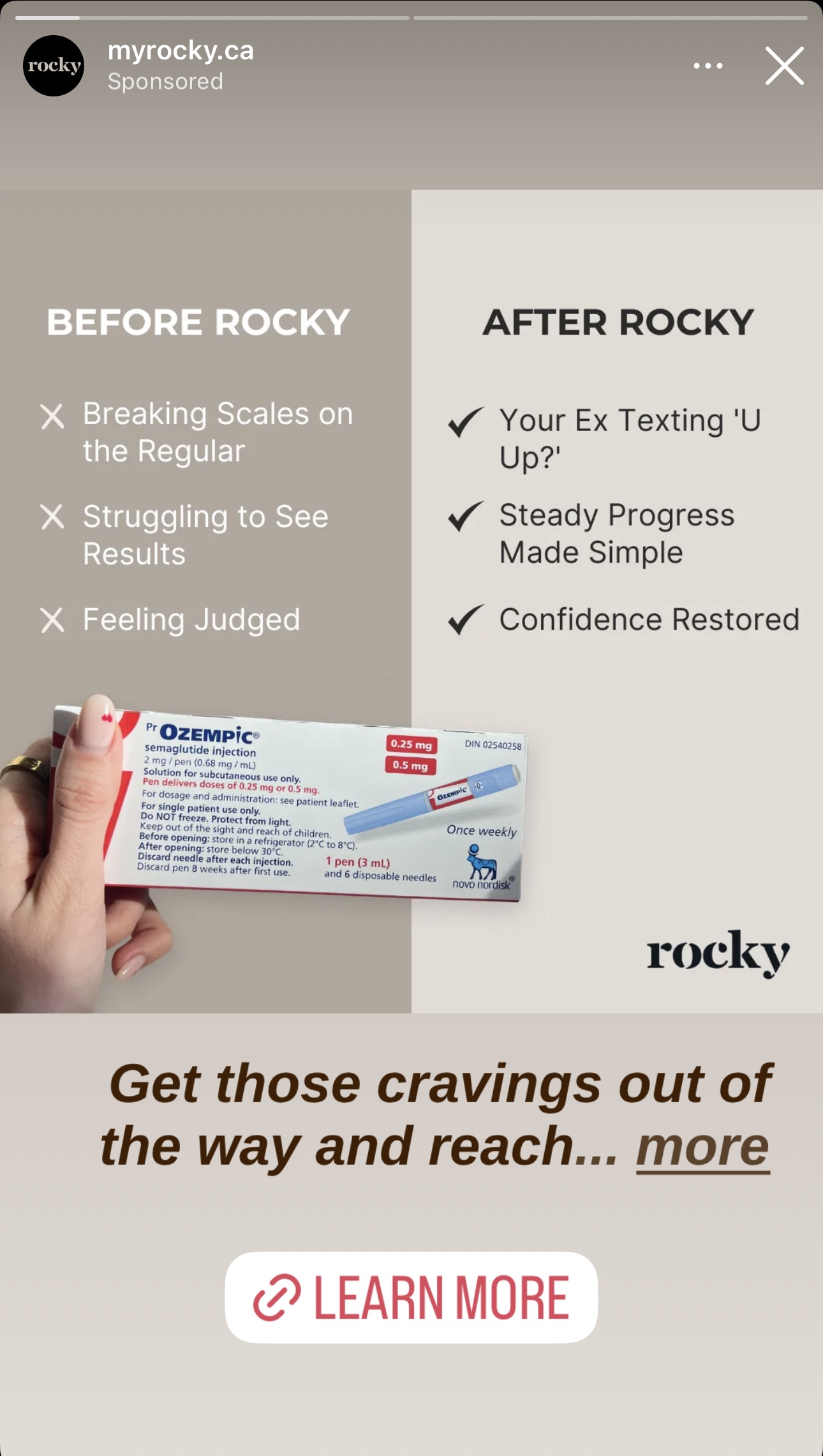 advertisement for Rocky
