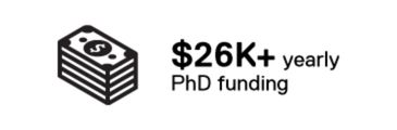$26K+ yearly PhD funding