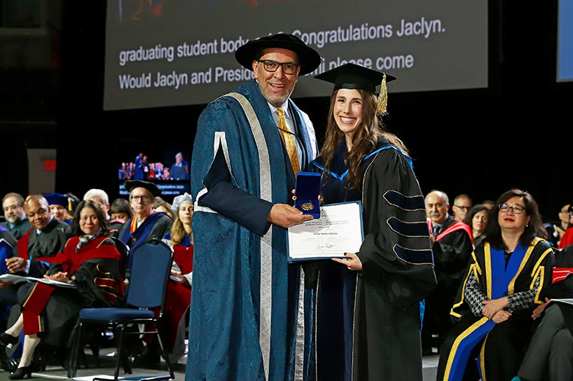 President Lachemi (left) and Dr. Jaclyn Nofech-Mozes