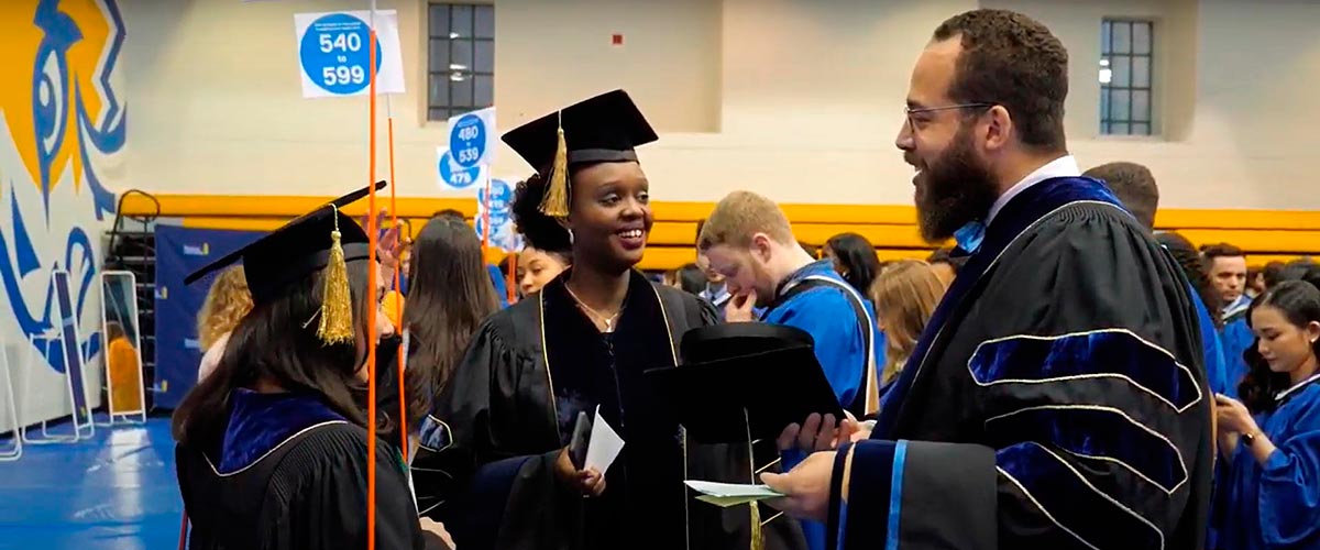 Graduate students at convocation