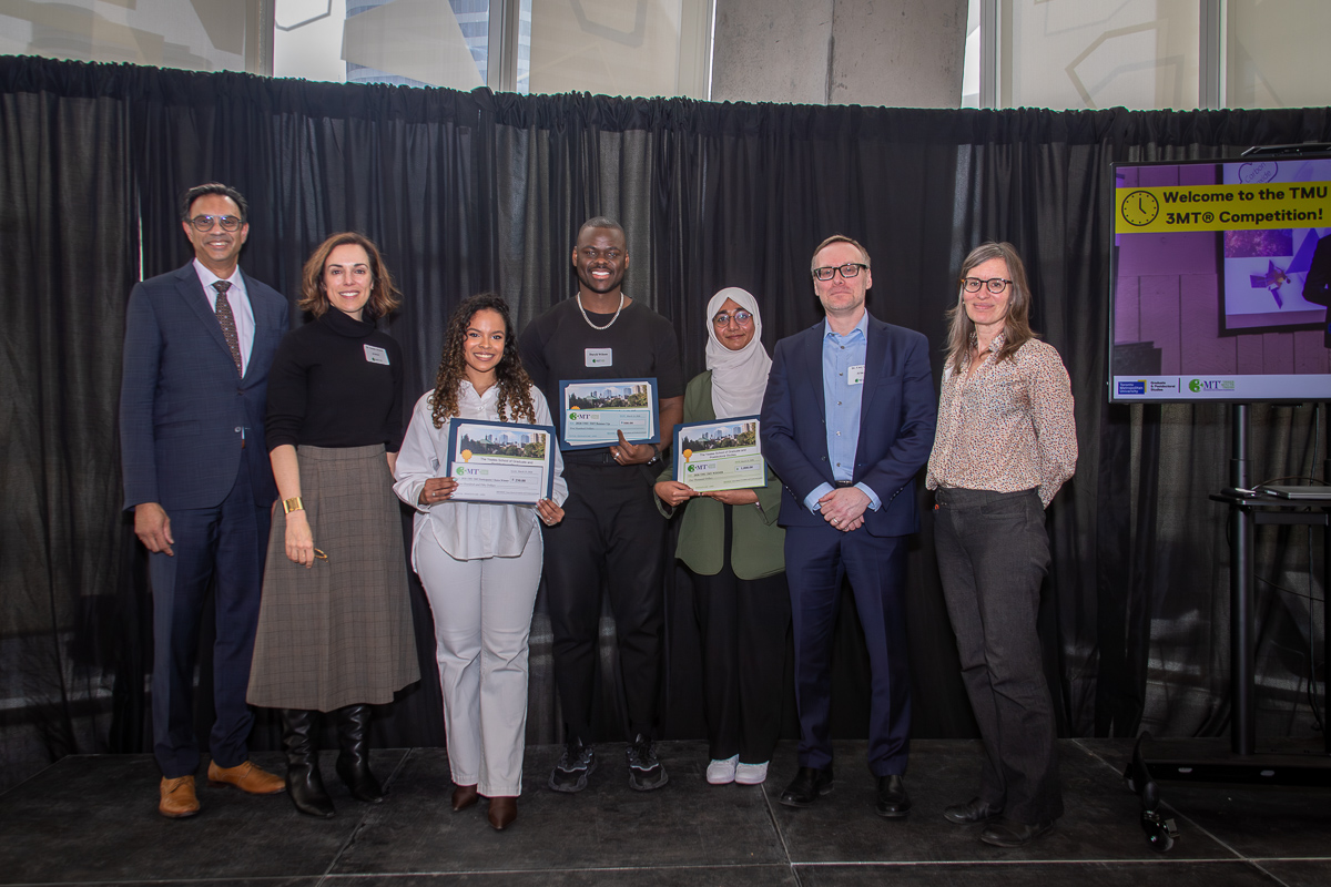 Dr. Carl Kumaradas, Dr. Natalie Alvarez, Laura Teran Simancas, Daryll Wilson, Nameera Shaikh, Dr. Cory Searcy and Nicola Luksic