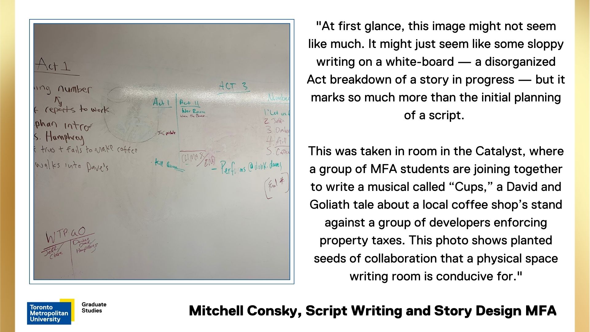 Mitchell-Consky. Writing on whiteboard.