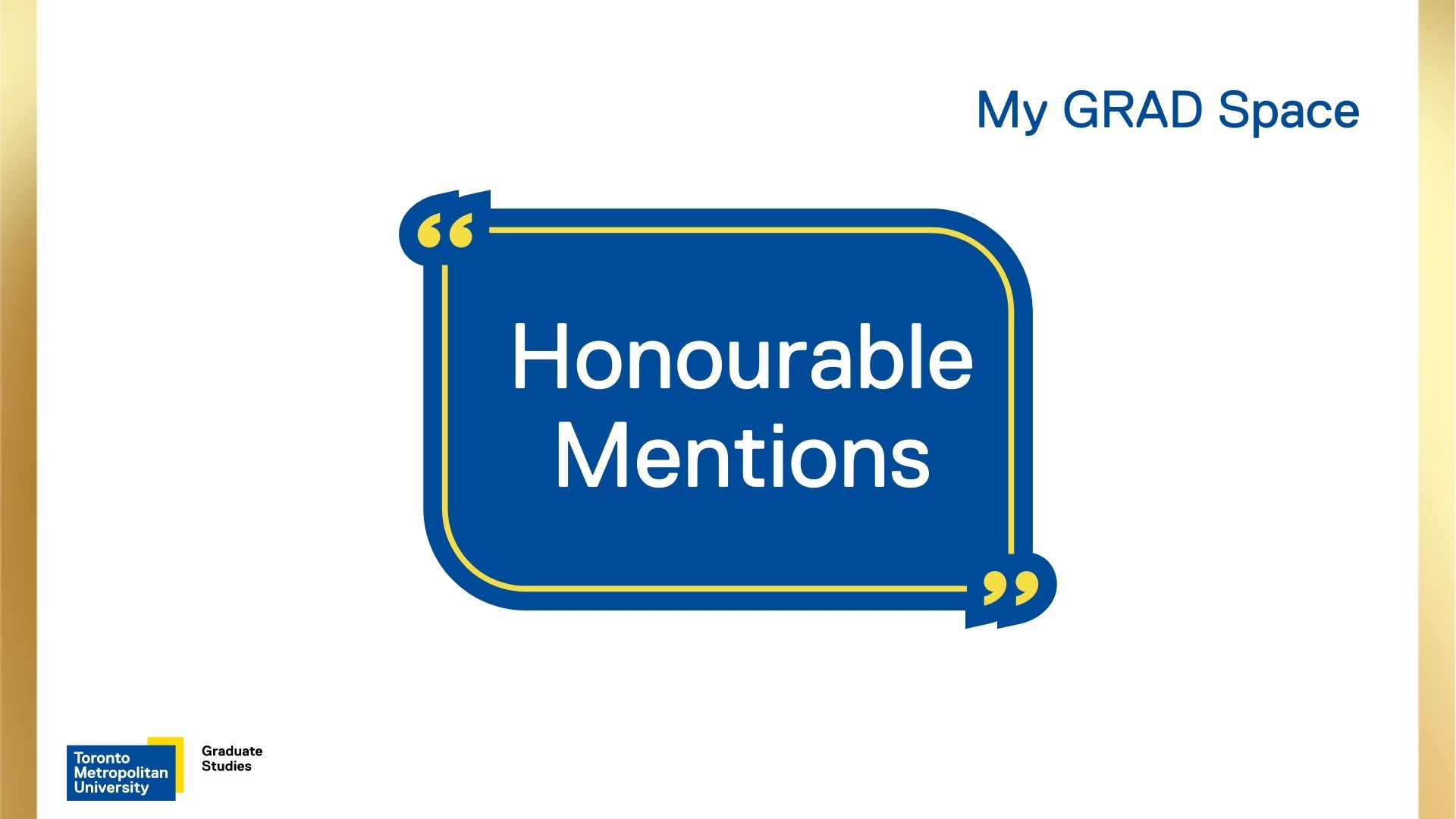 PPT GRAD Awards Showcase April 2023 - Honourable Mentions