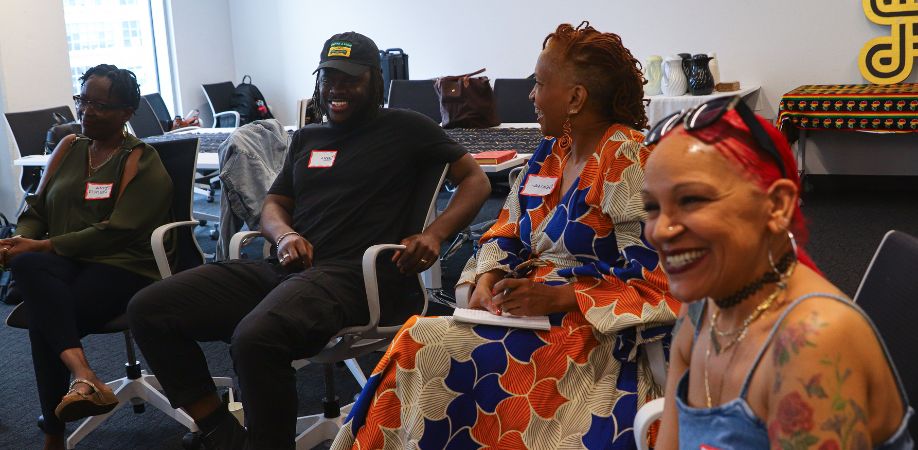 Black students mingling in DCC