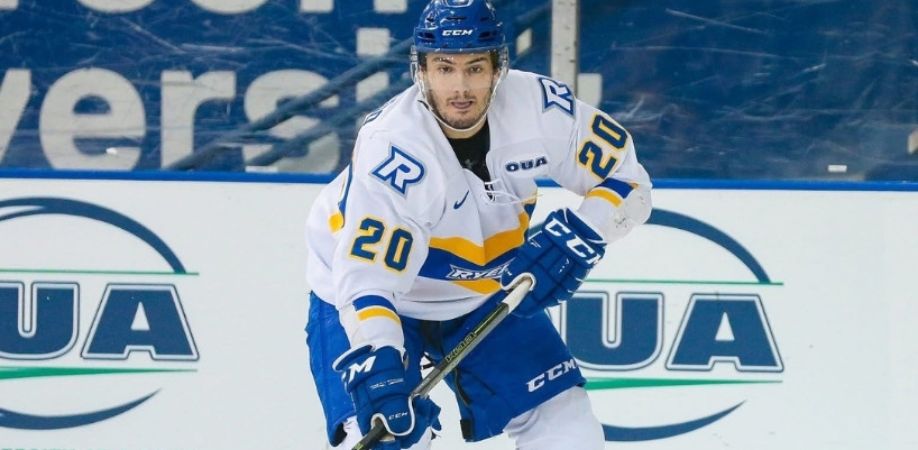 Gregory DiTomaso played for the TMU Bold during his undergraduate degree and MBA. On February 11, he’ll represent Team Italy at the Olympic Games. (Photo: Christian Bender/TMU Athletics)