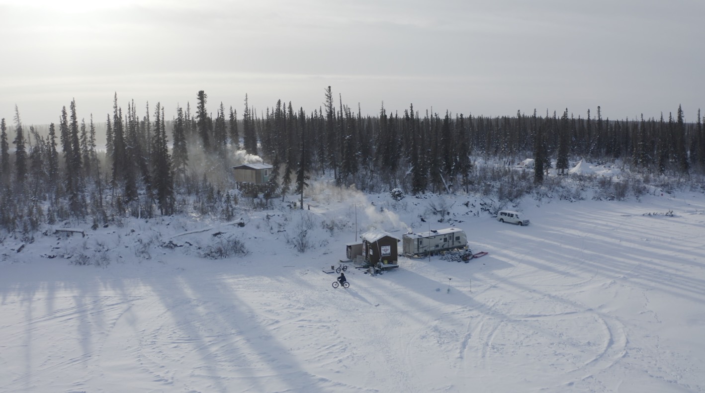 Snow-capped landscape in of Inuvik Bush Camp