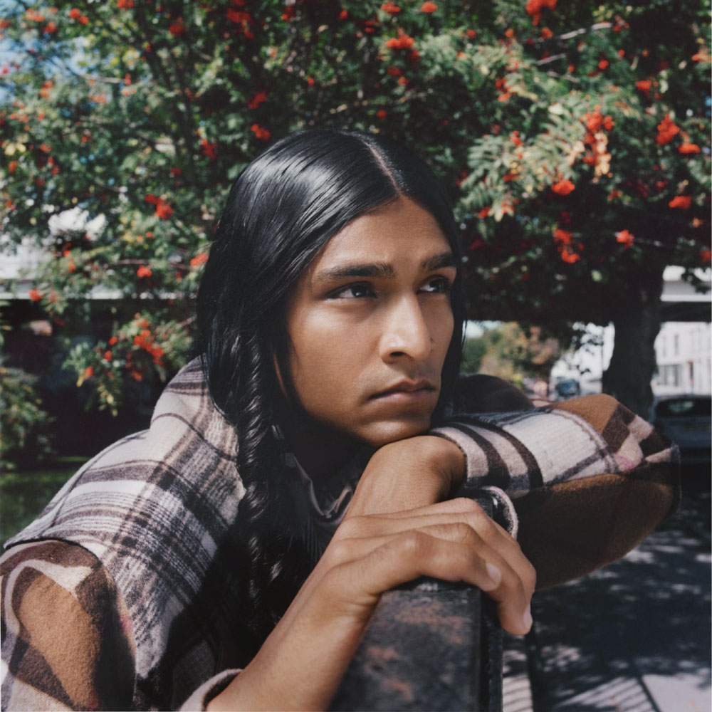 Portrait of man with trees in background