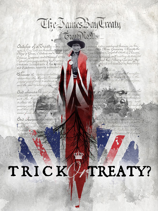 A faintly written letter with a title of trick or treaty