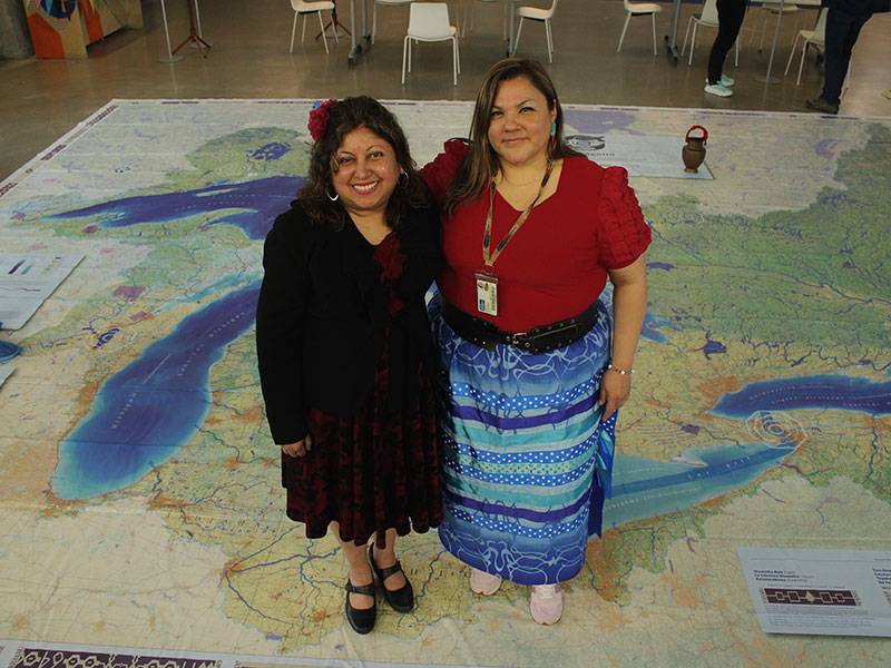 Two participants at the 2025 NIPM water activities map event.