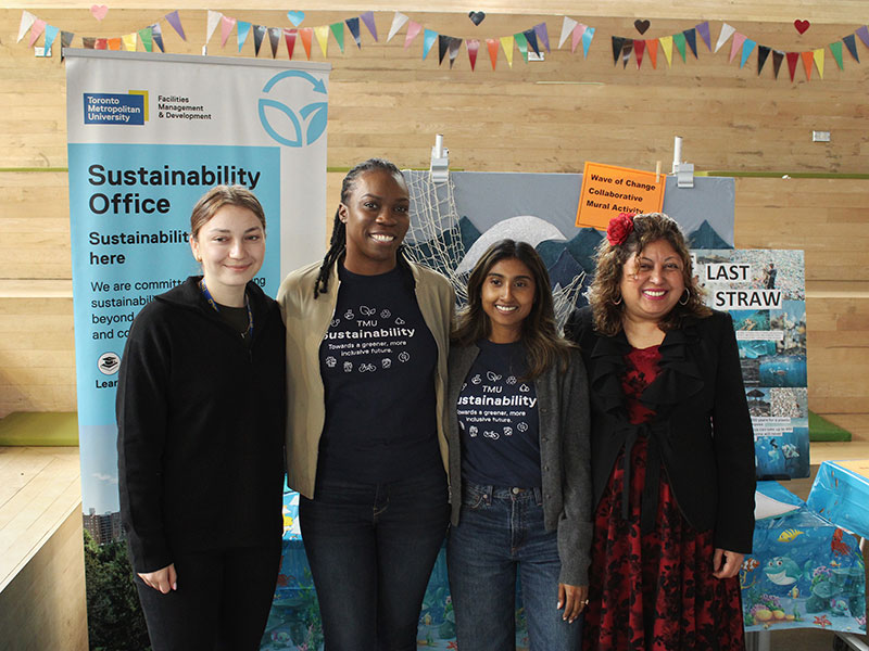 TMU Sustainability Office staff and volunteers at the 2025 NIPM water activities event.