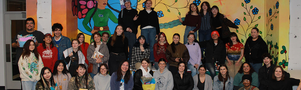 A group of Indigenous TMU students