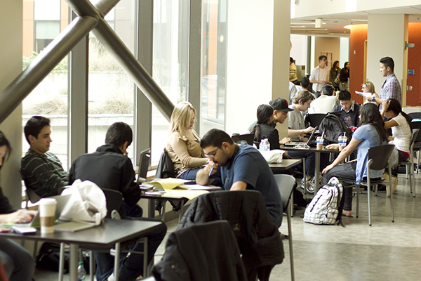 Ted Rogers School of Management Hallway with students 