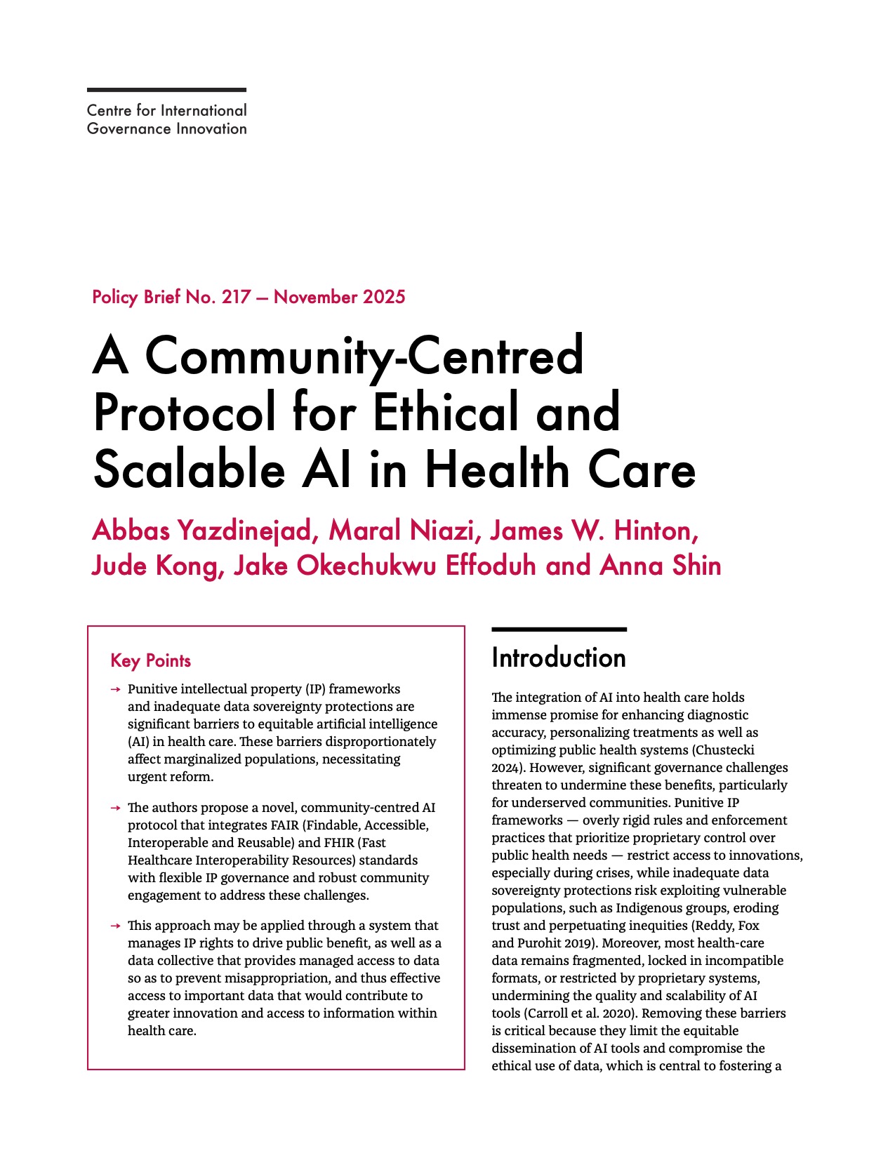 A Community-Centred Protocol for Ethical and Scalable AI in Health Care cover