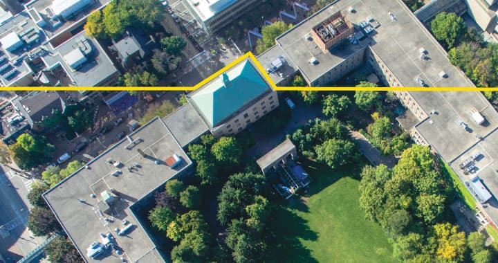 aerial image of Ryerson campus