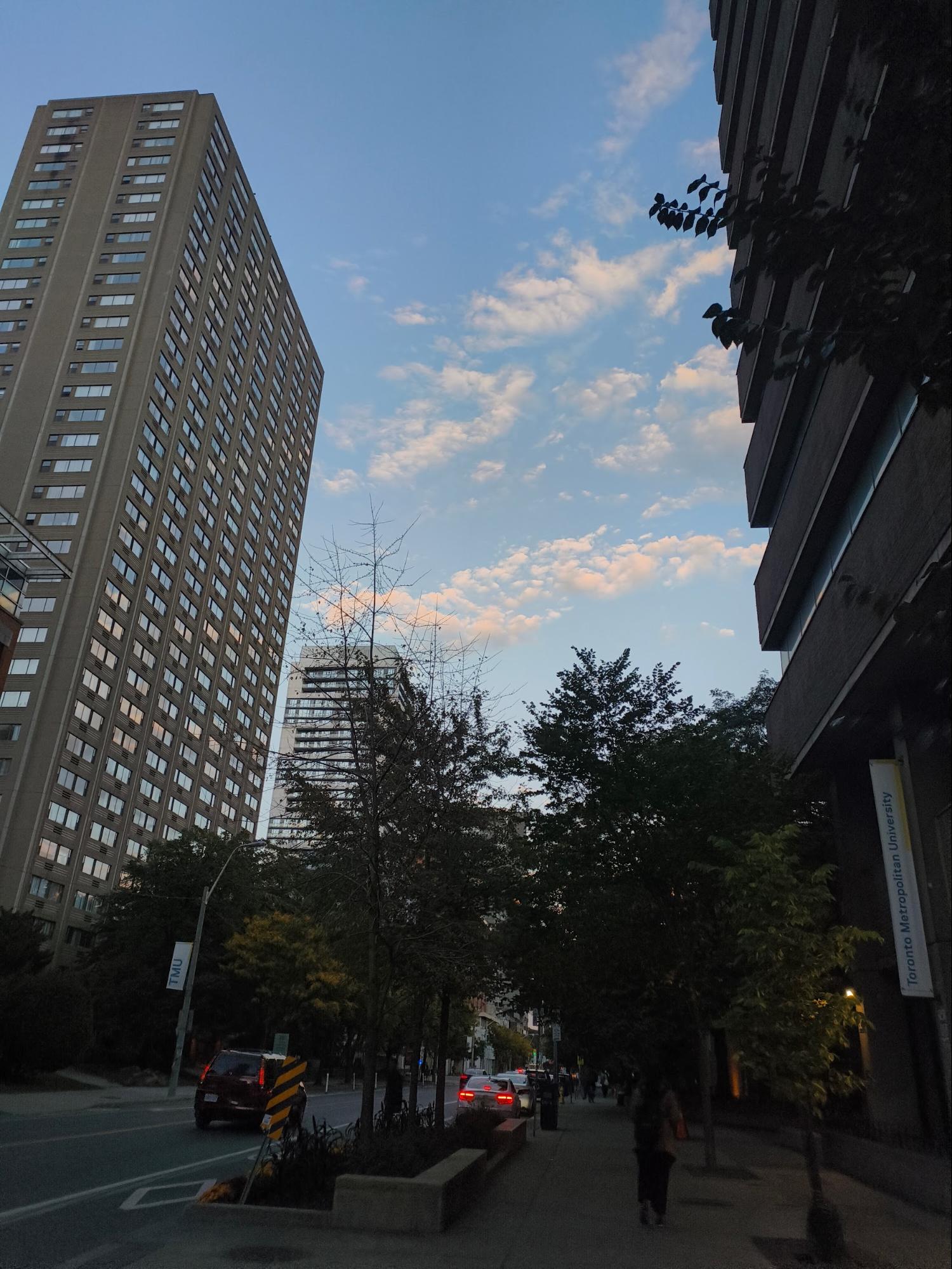 View of the sky over Downtown Toronto