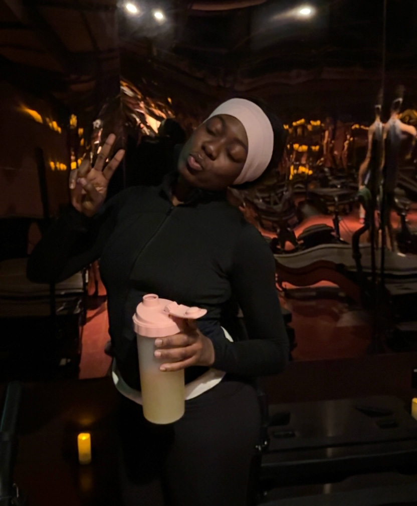 photo of a student at the gym